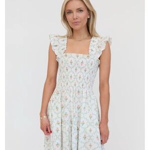 Hill House Home Ellie Nap Dress in Pastel Trellis - Size Small